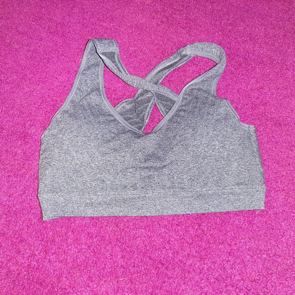 Dark Gray padded sports bra